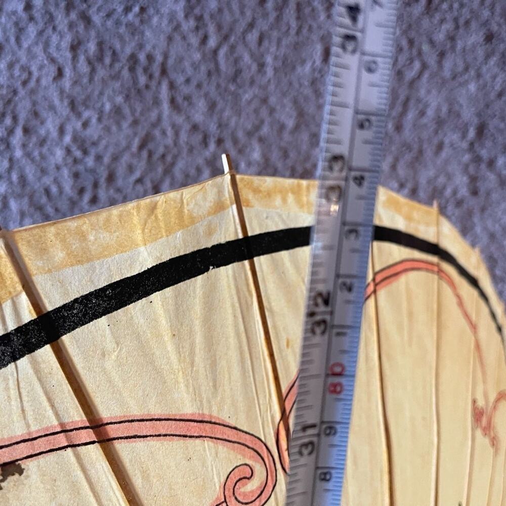 Vintage Asian decorative handpainted  paper umbrella - Picture 12 of 12